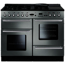 Rangemaster Toledo 110 Dual Fuel Range Cooker, Stainless Steel
